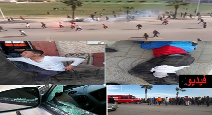 اندلاع مواجهات عنيفة بالحجارة والسيوف بين أنصار فريقين بسلوان تسفر عن إصابات خطيرة وأفواج الأمن يتدخل اندلاع مواجهات عنيفة بالحجارة والسيوف بين أنصار فريقين بسلوان تسفر عن إصابات خطيرة وأفواج الأمن يتدخل