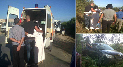 إصابة عروس من الناظور و3 أشخاص بجروح خطيرة في حادث إنقلاب سيارة بأركمان إصابة عروس من الناظور و3 أشخاص بجروح خطيرة في حادث إنقلاب سيارة بأركمان