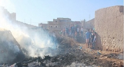 ألسنة النيران تأتي على حضيرة للدواجن والمواشي بأكملها بزايو