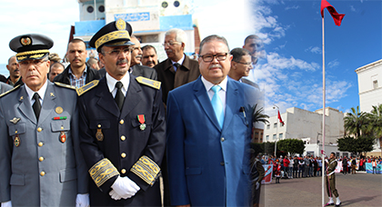 عامل الناظور يترأس مراسيم تحية العلم الوطني تخليدا للذكرى 41 لإنطلاق المسيرة الخضراء عامل الناظور يترأس مراسيم تحية العلم الوطني تخليدا للذكرى 41 لإنطلاق المسيرة الخضراء
