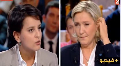 إبنة بني شيكر نجاة بلقاسم في مواجهة ساخنة مع زعيمة اليمين المتطرف الفرنسي مارلين لوبان