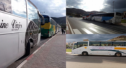 مهنيو حافلات النقل العمومي "يضربون" احتجاجا على منعهم من استعمال طريق الناظور الحسيمة الساحلي