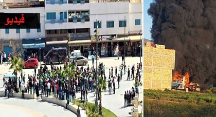 اندلاع مواجهات عنيفة بين تلامذة بني بوعياش وإمزورن وقوات الأمن وإحراق سيارة وحافلة أمنيتين اندلاع مواجهات عنيفة بين تلامذة بني بوعياش وإمزورن وقوات الأمن وإحراق سيارة وحافلة أمنيتين