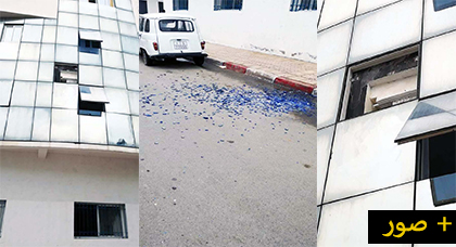 تساقط زجاج مقر الجماعة الحضرية لمدينة الناظور ونشطاء يحذرون من سقوطه على رؤوس المرتفقين 