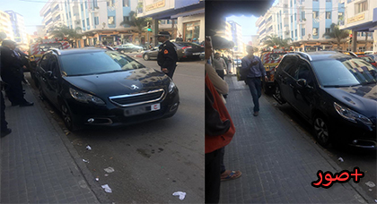 الشرطة تحجز سيارة عمومية تحت إمرة رئيس جماعة قروية بعد ركنها في وضعية مخلة بالقانون وسط الناظور