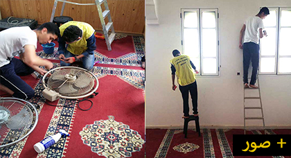 آخر مبادرة لتنظيف المساجد لهذا الموسم الدراسي بالنسبة لتلاميذ ثانوية الفيض