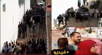 لحظة اندلاع المواجهة بين الأمن والمحتجين وناصر يصرخ أتركوهم يعتقلوني لحظة اندلاع المواجهة بين الأمن والمحتجين وناصر يصرخ أتركوهم يعتقلوني