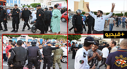 السلطات الأمنية تمنع الإفطار الجماعي لنشطاء الحراك بالناظور وتفض احتجاجهم السلطات الأمنية تمنع الإفطار الجماعي لنشطاء الحراك بالناظور وتفض احتجاجهم