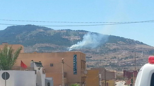 اشتعال نيران في أماكن متفرقة من غابة جبل كوروكو اشتعال نيران في أماكن متفرقة من غابة جبل كوروكو