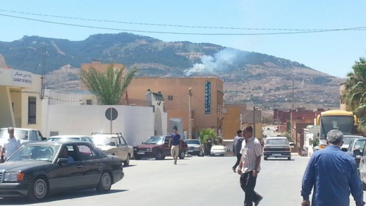 اشتعال نيران في أماكن متفرقة من غابة جبل كوروكو اشتعال نيران في أماكن متفرقة من غابة جبل كوروكو