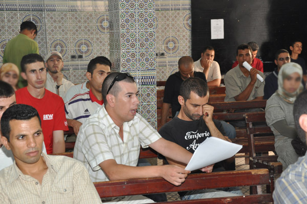 مُعطّلو النّاظور يرُصُّون صُفوفهم تحضيرا للاستمرارية..  مُعطّلو النّاظور يرُصُّون صُفوفهم تحضيرا للاستمرارية..