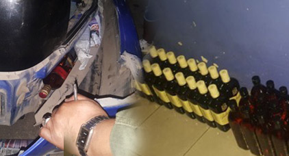 جمارك بني أنصار تحجز كمية مهمة من "الويسكي" والجعة في سيارة قادمة من مليلية جمارك بني أنصار تحجز كمية مهمة من "الويسكي" والجعة في سيارة قادمة من مليلية
