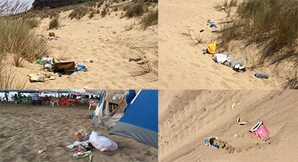 مواطنون يشتكون تلويث شاطئ "راس الما" من طرف المصطافين 