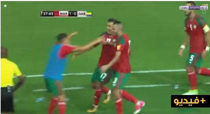 أهداف المنتخب المغربي ضد الغابون 