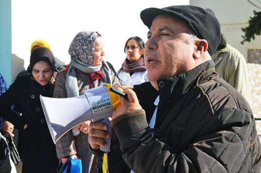 نقابيون يحتجون أمام مندوبية وزارة الصحة وهذه هي مطالبهم نقابيون يحتجون أمام مندوبية وزارة الصحة وهذه هي مطالبهم