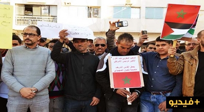 ساكنة الناظور تتضامن مع الفلسطينيين وترفض القرار  الجائر للرئيس الأمريكي 