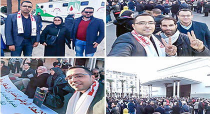 حضور وازن لممثلي إقليمي الناظور والدريوش في المسيرة الوطنية للمتصرفين المغاربة بالرباط حضور وازن لممثلي إقليمي الناظور والدريوش في المسيرة الوطنية للمتصرفين المغاربة بالرباط