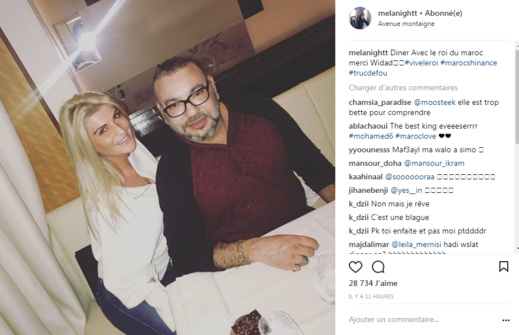 صورة نجمة "تلفزيون الواقع" بمعية الملك محمد السادس تثير تساؤل رواد مواقع التواصل صورة نجمة "تلفزيون الواقع" بمعية الملك محمد السادس تثير تساؤل رواد مواقع التواصل