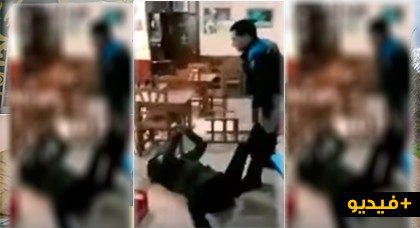 السلطات الاسبانية تحقق مع شرطي اسباني اعتدى على مهاجر مغربي بطريقة وحشية