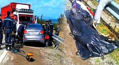 بالصور.. مصرع أربعة أشخاص في حادثة سير مروعة بين الحسيمة تطوان بالصور.. مصرع أربعة أشخاص في حادثة سير مروعة بين الحسيمة تطوان