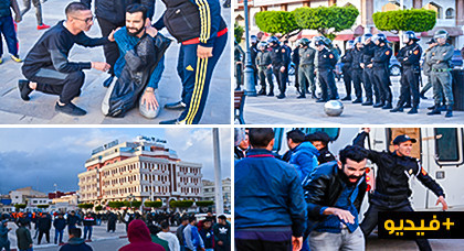 شاهدوا كيف فرق الأمن بالقوة وقفة تضامنية لنشطاء حراك الناظور مع ساكنة جرادة
