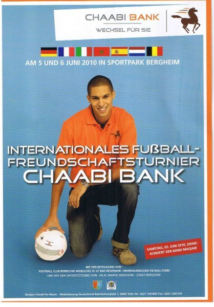البنك الشعبي ألمانيا وبالتعاون مع هلال المغرب ببركهايم ينظم الدور الدولي للصداقة في كرة القدم