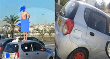 مضحك.. بسبب مخالفة وسحب رخصة السياقة جزائري يتعرى كاملا ويصعد فوق سيارته مضحك.. بسبب مخالفة وسحب رخصة السياقة جزائري يتعرى كاملا ويصعد فوق سيارته
