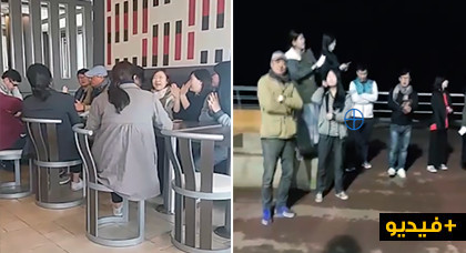 شاهدوا.. سياح كوريين يغنون "الأوبيرا" بكورنيش الناظور