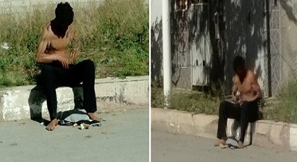 بعد ظاهرة الدواب.. مختل عقلي يجوب شوارع بني أنصار متجردا من ملابسه وسط تجاهل تام للمسؤولين