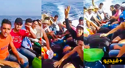 شاهدوا.. شباب ريفيون يصورون عملية الهجرة السرية نحو إسبانيا على متن قارب الموت 