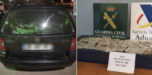 اعتقال أربعيني في مليلية حاول تهريب كمية مهمة من الحشيش المغربي إلى فرنسا