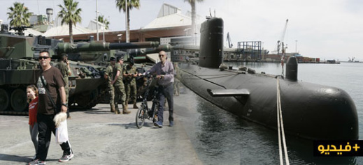 شاهدوا.. غواصة اسبانية تبحر قرب سواحل الناظور ودبابات تحط الرحال في ميناء مليلية شاهدوا.. غواصة اسبانية تبحر قرب سواحل الناظور ودبابات تحط الرحال في ميناء مليلية