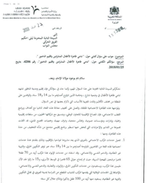 متتبعون ينتقدون "جواب" الوزيرة الحقاوي على تساؤل البرلمانية أحكيم حول ظاهرة تزايد المتشردين بالناظور متتبعون ينتقدون "جواب" الوزيرة الحقاوي على تساؤل البرلمانية أحكيم حول ظاهرة تزايد المتشردين بالناظور