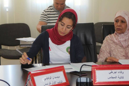 وفاء أجرطي عضوة مجلس الدريوش تحضر لدورة إستثنائية بقميص المنتخب وهكذا حلت لبلوكاج