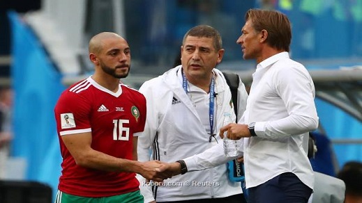 إصابة اللاعب الناظوري "نور الدين امرابط" تثير القلق في معسكر أسود المغرب