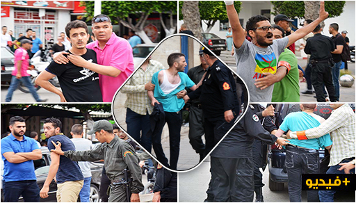 شاهدوا.. هكذا منعت السلطات نشطاء الحراك وسط الناظور من التضامن مع المعتقلين شاهدوا.. هكذا منعت السلطات نشطاء الحراك وسط الناظور من التضامن مع المعتقلين