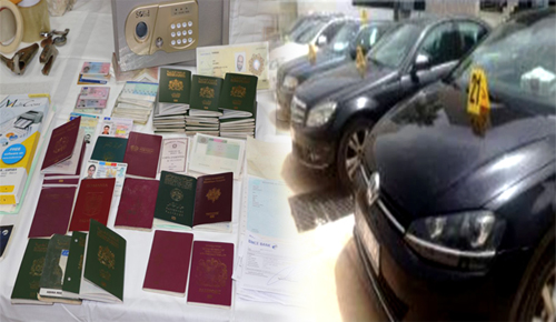 أختام وسيارات فارهة ووثائق مزورة.. هذه حصيلة تفكيك عصابة تنشط في مجال التزوير والهجرة أختام وسيارات فارهة ووثائق مزورة.. هذه حصيلة تفكيك عصابة تنشط في مجال التزوير والهجرة