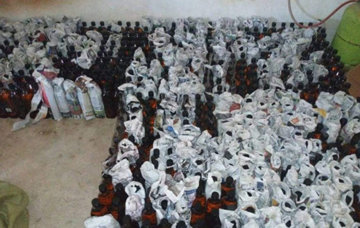بالصور.. الدرك الملكي بسلوان يحجز 1400 قنينة ويسكي 