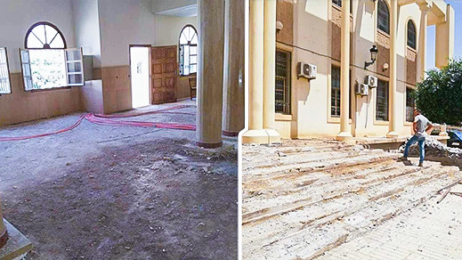 بالصور.. موظفو محكمة الدريوش "متذمرون" من أشغال التهيئة الجارية فوق رؤوسهم ويلوحون بالاحتجاج بالصور.. موظفو محكمة الدريوش "متذمرون" من أشغال التهيئة الجارية فوق رؤوسهم ويلوحون بالاحتجاج