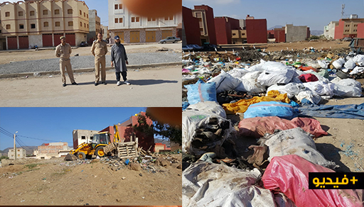 الناظور.. حملة نظافة واسعة ترفع أطنان من النفايات تراكمت بمحيط سوق الجوطية الناظور.. حملة نظافة واسعة ترفع أطنان من النفايات تراكمت بمحيط سوق الجوطية