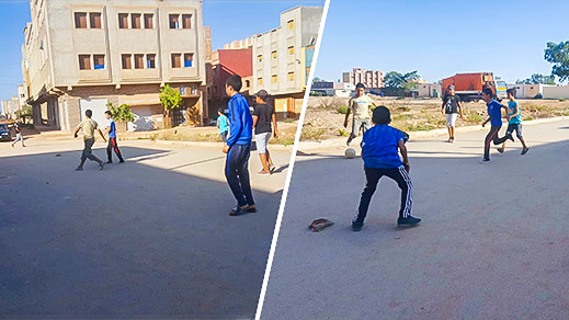 الدريوش.. غياب ملاعب القرب يدفع صغار وشباب دار الكبداني إلى مزاولة كرة القدم في الشوارع الدريوش.. غياب ملاعب القرب يدفع صغار وشباب دار الكبداني إلى مزاولة كرة القدم في الشوارع