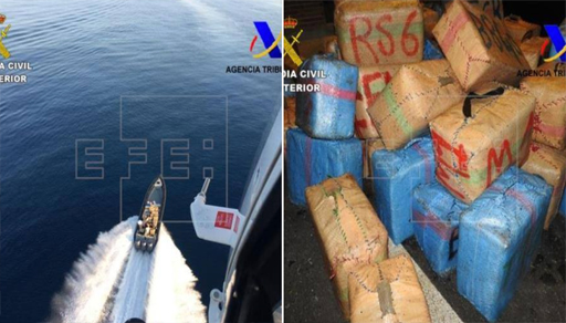 بالصور.. إعتراض قارب مطاطي شديد السرعة في سواحل الجزيرة الخضراء على متنه طنين من الحشيش بالصور.. إعتراض قارب مطاطي شديد السرعة في سواحل الجزيرة الخضراء على متنه طنين من الحشيش