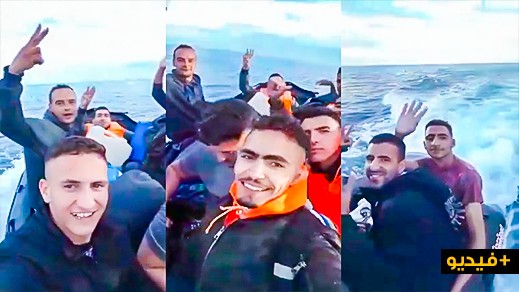 شاهدوا... حراكة من الناظور يصارعون البحر أثناء هجرتهم سرا إلى اسبانيا