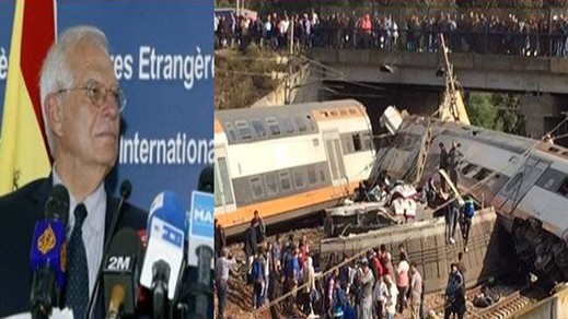 إسبانيا تعبر عن تضامنها مع المغرب إثر حادث انحراف قطار بمنطقة بوقنادل إسبانيا تعبر عن تضامنها مع المغرب إثر حادث انحراف قطار بمنطقة بوقنادل