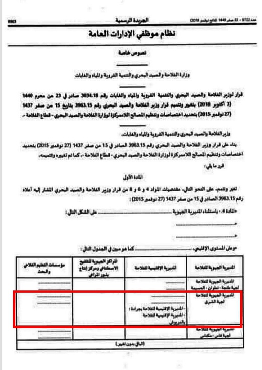 بعد معاناة فلاحي الإقليم لسنوات.. أخنوش يوقع على قرار إحداث مديرية الفلاحة بالدريوش بعد معاناة فلاحي الإقليم لسنوات.. أخنوش يوقع على قرار إحداث مديرية الفلاحة بالدريوش