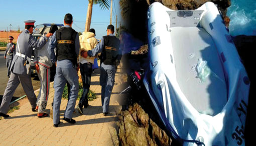 الدريوش: اعتقال شقيقين بشاطئ "اتروكوت" ينشطان ضمن شبكة للهجرة السرية وبحوزتهما قارب مطاطي