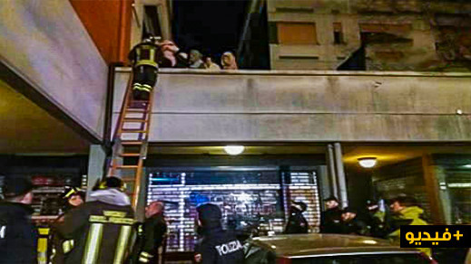 شاهدوا.. حريق مهول في عمارة سكنية ينهي حياة مهاجر مغربي وزوجته 