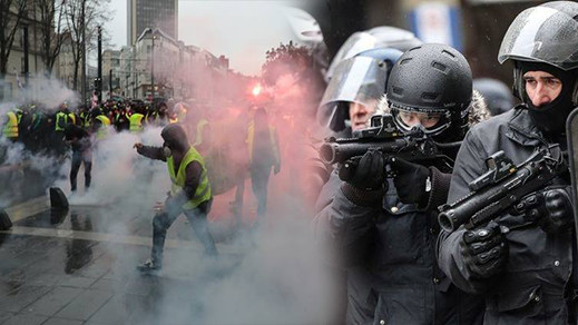 رغم تنازلات ماكرون.. السترات الصفراء تعود إلى شوارع باريس والشرطة تستخدم الغاز المسيل للدموع وتعتقل العشرات