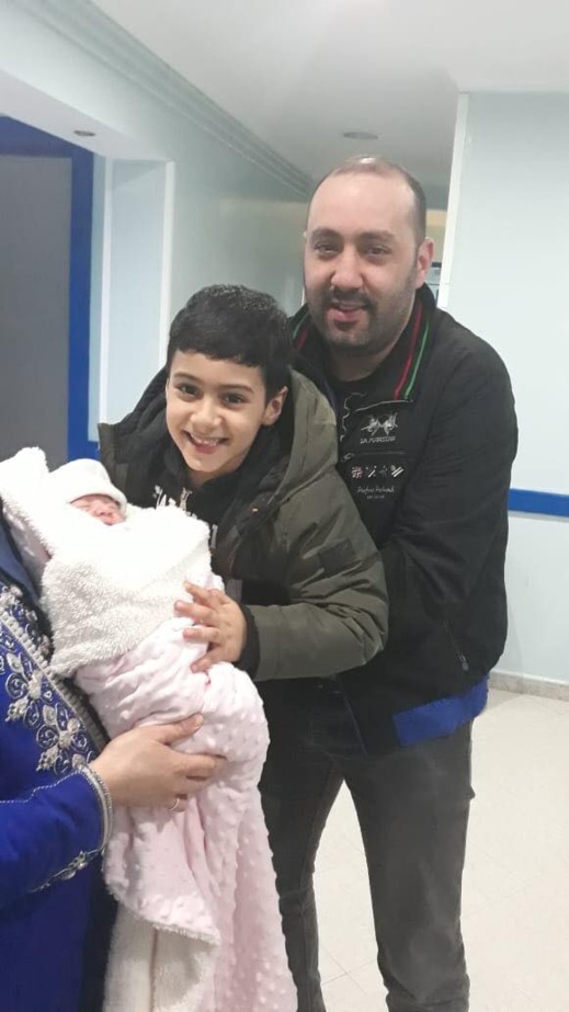 تهنئة بمناسبة إزدياد مولودة لعائلة محمادي "بوصابون" بنعلي