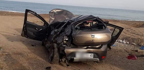 قتيل وأربعة جرحى اثر حادثة سير بين الناظور والدريوش قتيل وأربعة جرحى اثر حادثة سير بين الناظور والدريوش